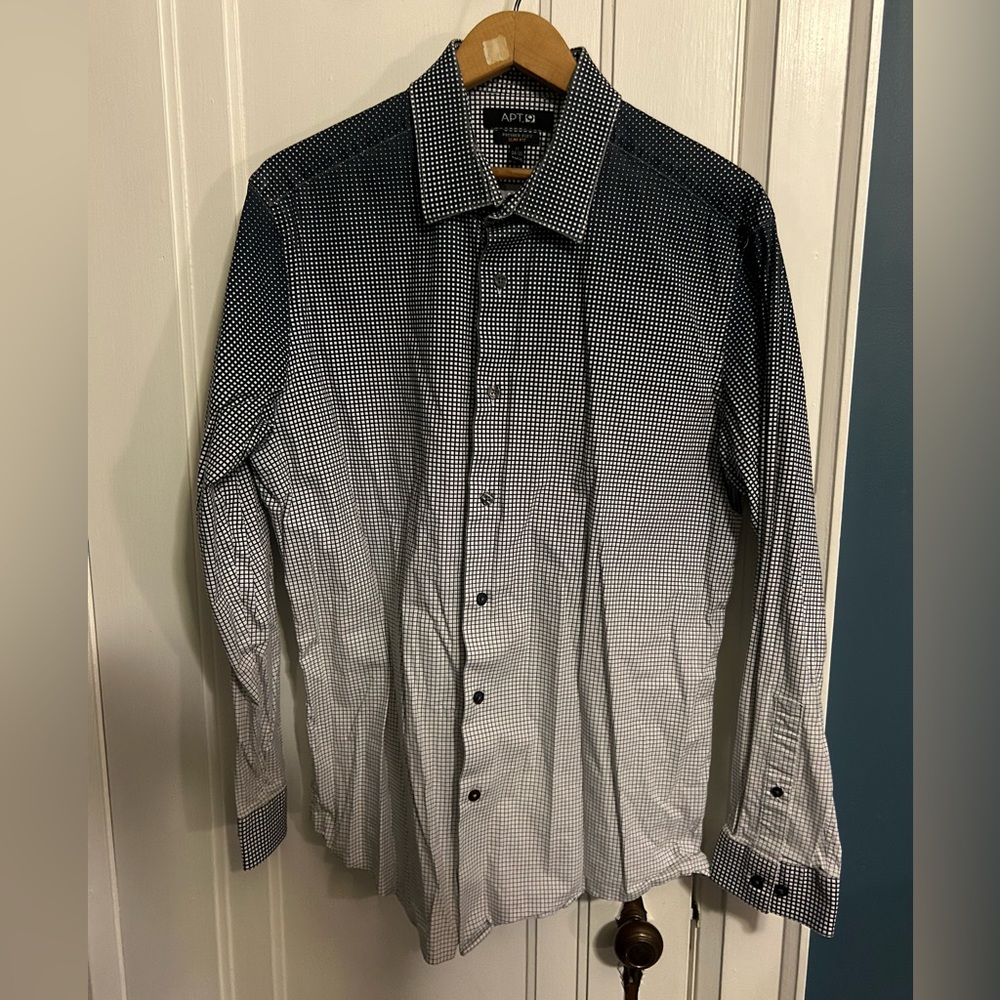Apt. 9 Premier Flex Slim Fit Blue & White Wash Dress Shirt